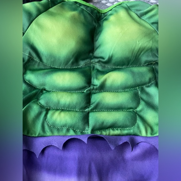 Marvel Hulk Super Hero Costume Wig Hair HULK Smash Hands Halloween Infant 12 24 - Picture 6 of 14